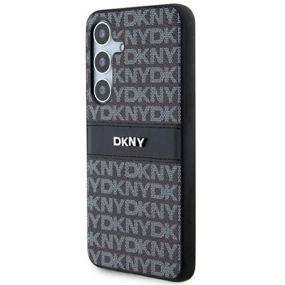DKNY Leather Mono Stripe &amp; Metal Logo case for Samsung Galaxy S24+ - black