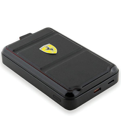 Powerbank Ferrari Metal Logo MagSafe induction 15W 10000 mAh with stand function - black