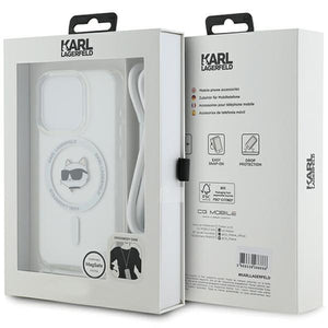 Karl Lagerfeld IML Choupette Head &amp; Cord MagSafe case for iPhone 14 Pro - transparent