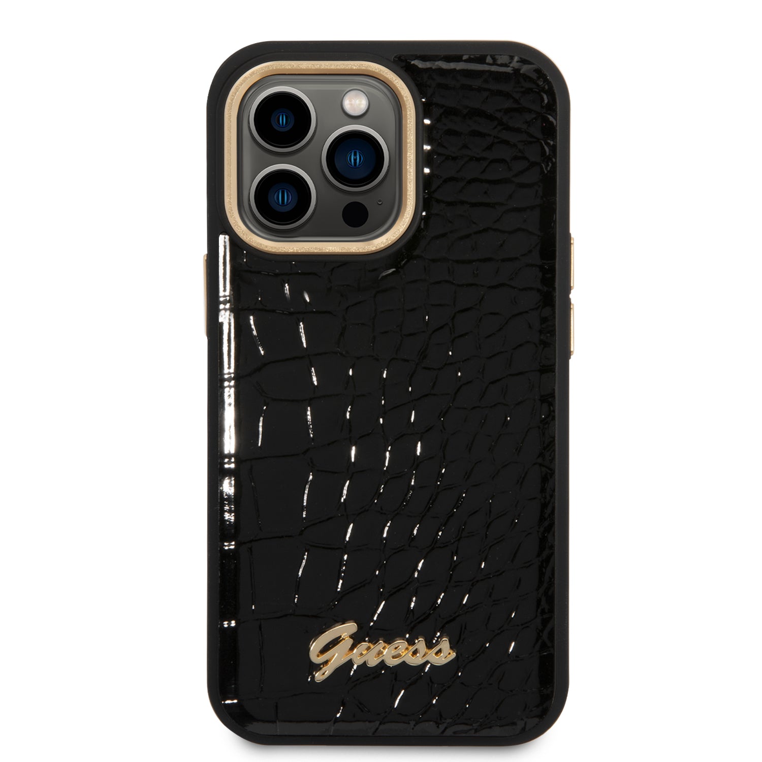 Guess Croco Collection iPhone 14 Pro 6.1" Case - Black