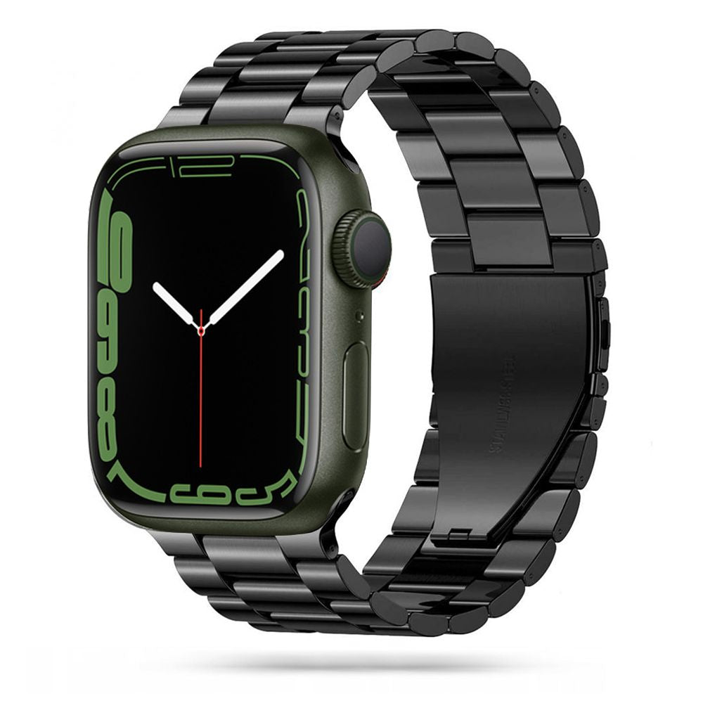 „Tech-Protect“ nerūdijančio plieno apyrankė, skirta „Apple Watch 4 / 5 / 6 / 7 / 8 / 9 / SE / Ultra 1 / 2“ (42/44/45/49 mm) – juoda