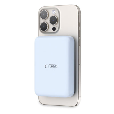 Tech-Protect LifeMag PB11 Powerbank with MagSafe 10000mAh 15W USB-C port - blue + USB-C cable
