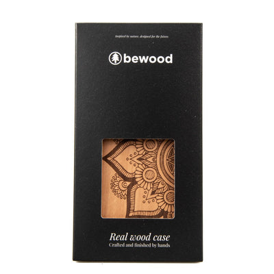 Bewood Mandala Apple Tree Wooden Case for iPhone 14 Plus - Light Brown