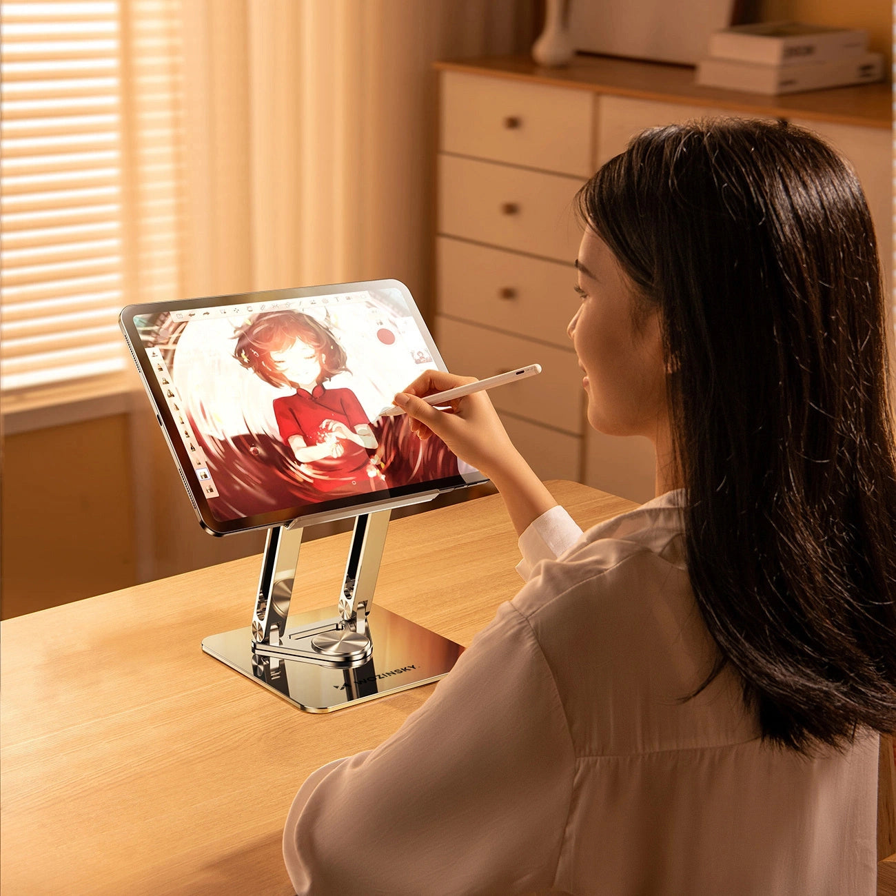 Wozinsky WRS-CPY84SS Aluminum Laptop and Tablet Stand + Free Smartphone Stand - Silver