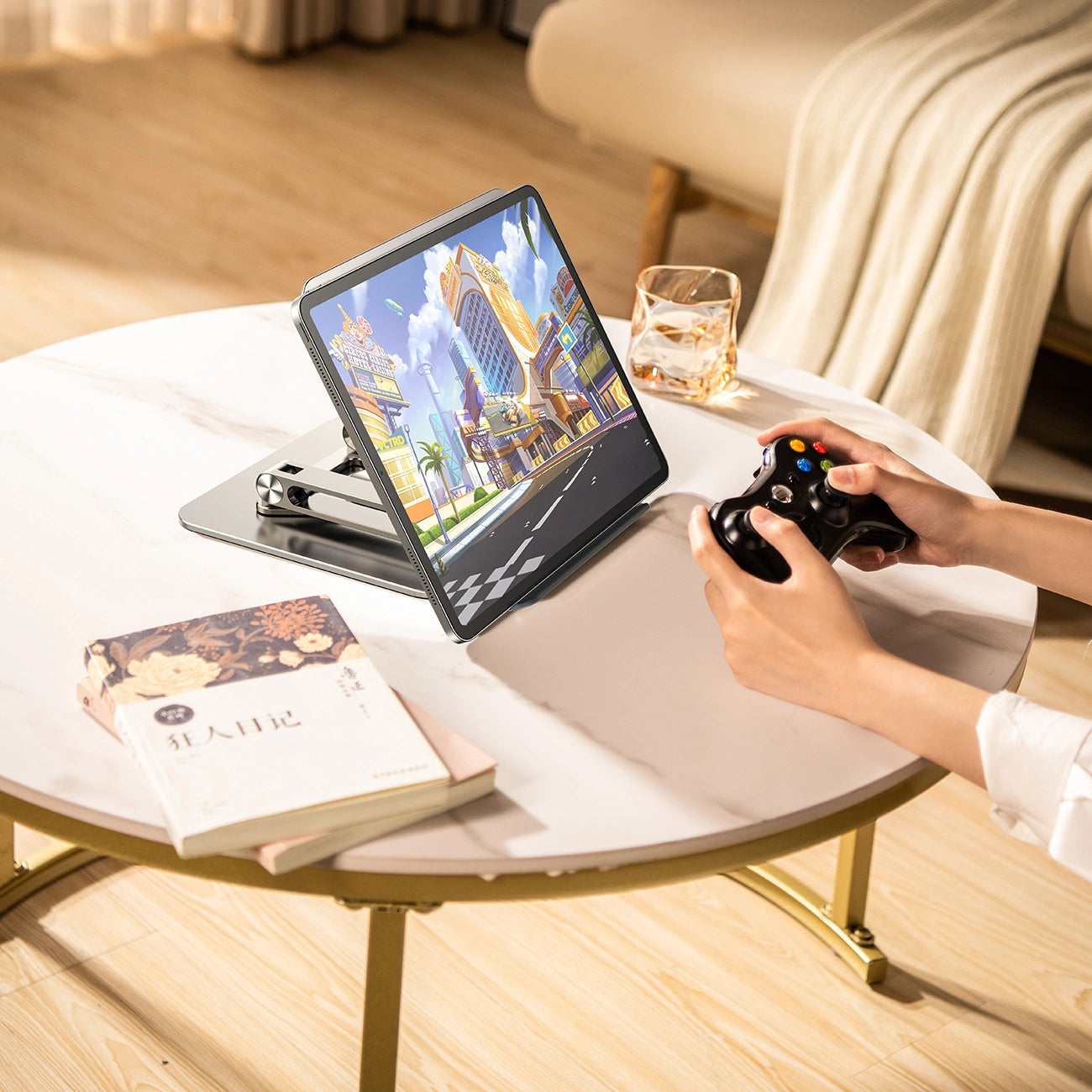 Wozinsky WRS-CPY84SS Aluminum Laptop and Tablet Stand + Free Smartphone Stand - Silver