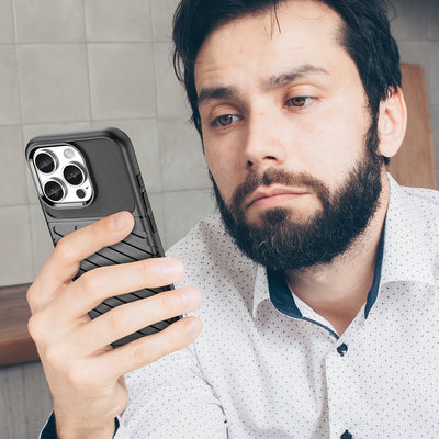 Thunder Case for iPhone 16 Pro Max Silicone Case - Black