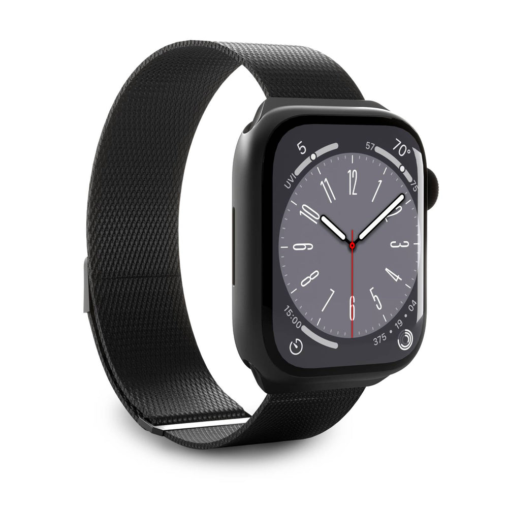 „Puro“ „MILANESE“ laikrodžio apyrankė, skirta „Apple Watch“ 42-44-45-49 m., juoda