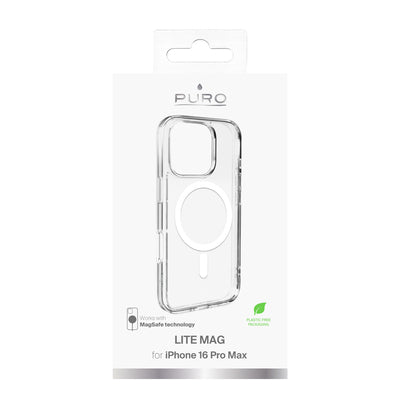 Puro Lite Mag MagSafe Silicone Case for iPhone 16 Pro Max - Transparent