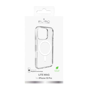 Puro Lite Mag MagSafe Silicone Case for iPhone 16 Pro - Transparent