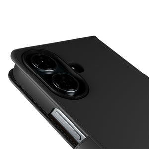 Puro Wallet Detachable MagSafe 2in1 PU Leather Case with Flap and Wallet for iPhone 16 - Black