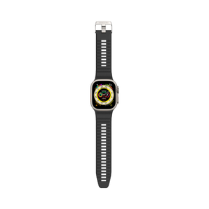 Decoded Ultra Traction Silicone Strap for Apple Watch 49 / 45 / 44 / 42 mm Gen 1-9 - SE - Black