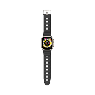 Decoded Ultra Traction Silicone Strap for Apple Watch 49 / 45 / 44 / 42 mm Gen 1-9 - SE - Black