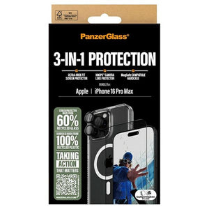 PanzerGlass Bundle 3in1 iPhone 16 Pro Max 6.9" D3O Hardcase + Screen Protector UWF+ Lens B1294+2864+1284