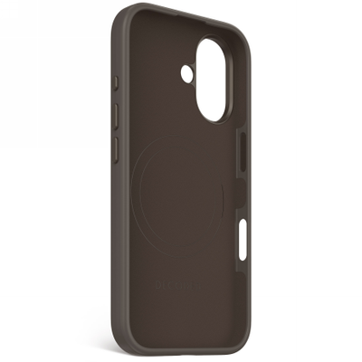 Decoded AntiMicrobial Silicone Backcover with MagSafe for iPhone 16 - Dark Brown