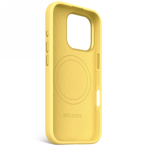 Decoded AntiMicrobial Silicone Backcover with MagSafe for iPhone 16 Pro - Yellow