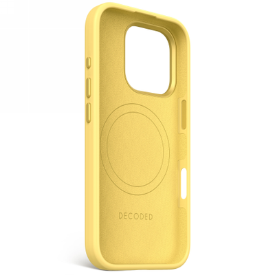 Decoded AntiMicrobial Silicone Backcover with MagSafe for iPhone 16 Pro - Yellow