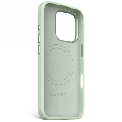 Decoded AntiMicrobial Silicone Stacks Backcover Case with MagSafe for iPhone 16 Pro - Green