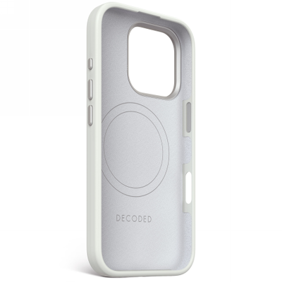 Decoded AntiMicrobial Silicone Stacks Backcover with MagSafe for iPhone 16 Pro - Gray