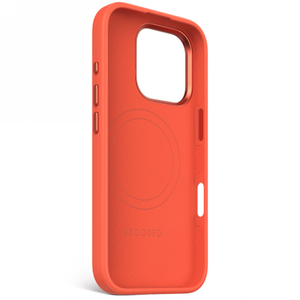 Decoded AntiMicrobial Silicone Stacks Backcover with MagSafe for iPhone 16 Pro - Orange