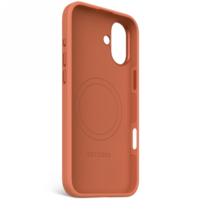 Decoded AntiMicrobial Silicone Backcover with MagSafe for iPhone 16 Plus - Orange