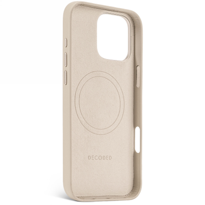 Decoded Leather Backcover case with MagSafe for iPhone 16 Pro Max - beige