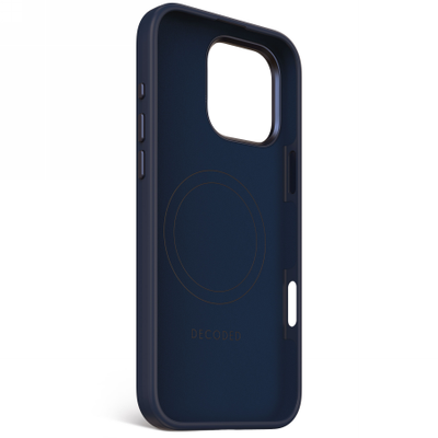 Decoded AntiMicrobial Silicone Backcover Case with MagSafe for iPhone 16 Pro Max - Navy Blue