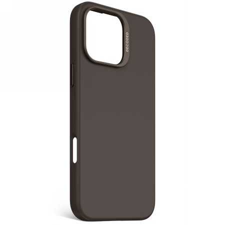 Decoded AntiMicrobial Silicone Backcover with MagSafe for iPhone 16 Pro Max - Dark Brown