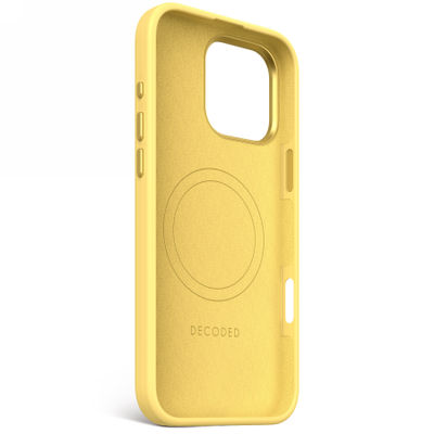 Decoded AntiMicrobial Silicone Backcover with MagSafe for iPhone 16 Pro Max - Yellow