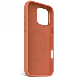 Decoded AntiMicrobial Silicone Backcover with MagSafe for iPhone 16 Pro Max - Orange