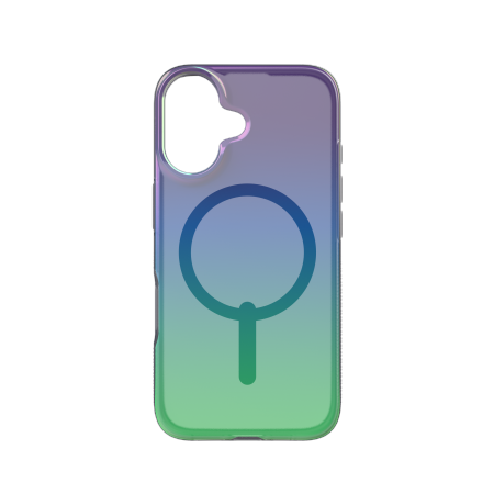 „ZAGG Milan“ užsegamas dėklas su „MagSafe“ technologija, skirtas „iPhone 16“ – žalias / violetinis