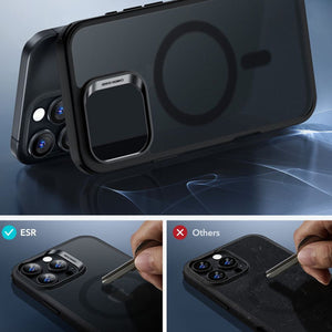 ESR Classic Hybrid Halolock MagSafe Case Set + Tempered Glass for iPhone 16 Pro Max - Semi-Transparent with Black Frame