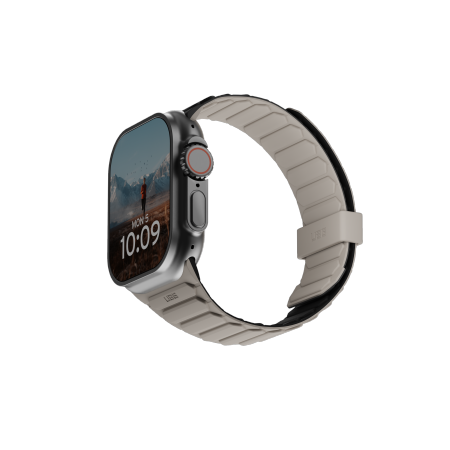 UAG Pathfinder silikoninis dvipusis magnetinis dirželis Apple Watch 42 / 44 / 45 / 46 / 49 mm - juodai pilkas