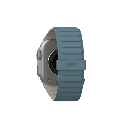 UAG Pathfinder silikoninis dvipusis magnetinis dirželis Apple Watch 42 / 44 / 45 / 46 / 49 mm - pilkai mėlynas