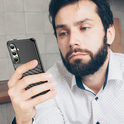 Thunder Case for Samsung Galaxy S24 FE Silicone Armored Cover - Black