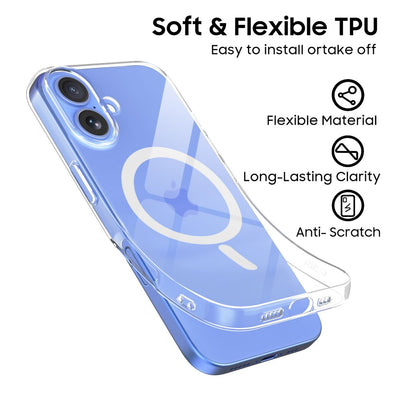 Tech-Protect FlexAir MagSafe iPhone 16 Case - Clear