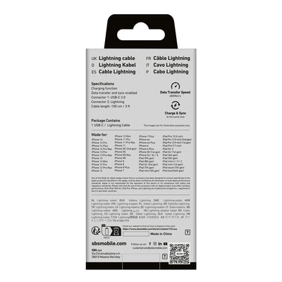 SBS TECABLELIGTC1W USB-C - Lightning Cable MFi Certified, 1m - White