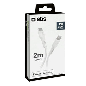 SBS TECABLELIGTC2W USB-C - Lightning Cable 2 m - White
