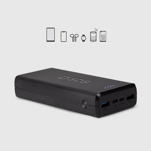 Powerbank Puro Fast 20000 mAh 2x USB-A + 1x USB-C - black
