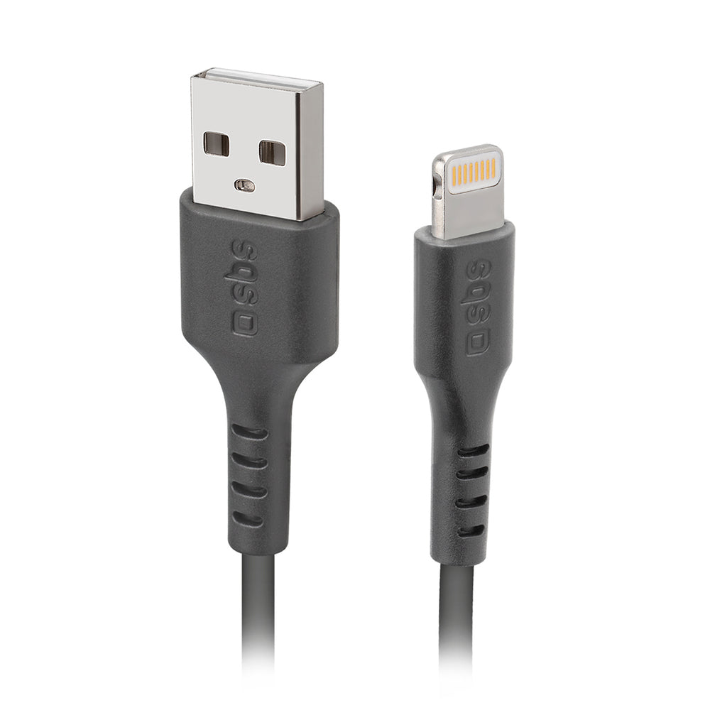 SBS TECABLEUSBIP589K USB-A - Lightning kabelis 1 m, MFi sertifikuotas - juodas