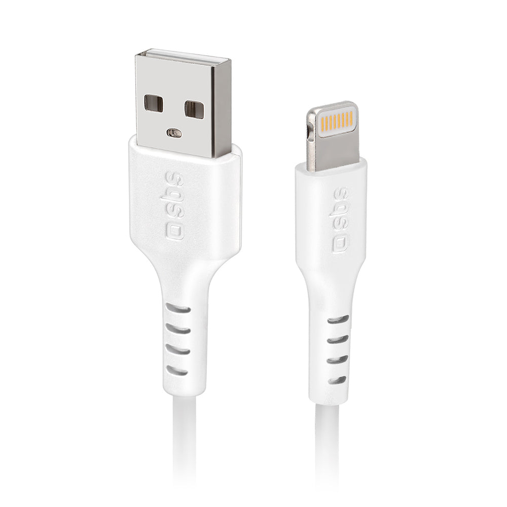 SBS TECABLEUSBIP589W USB-A – Lightning kabelis – baltas