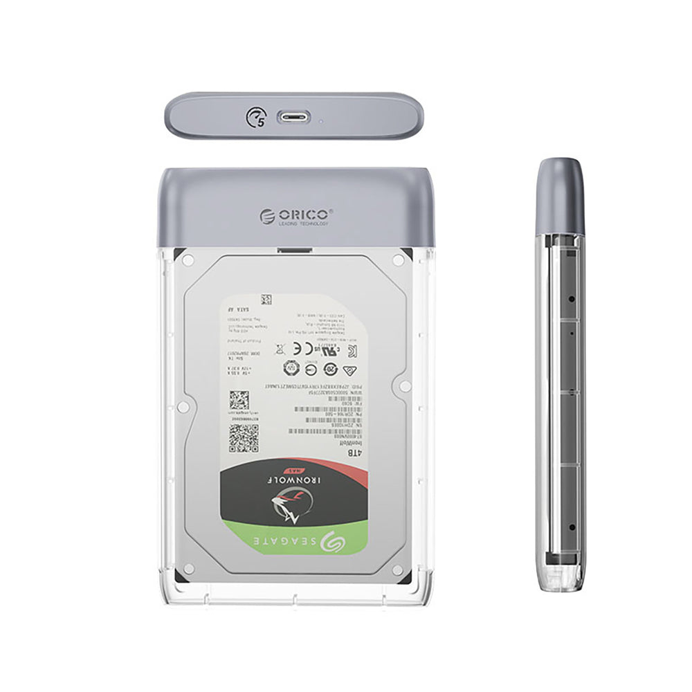 Orico TX25C3 2.5" HDD/SSD USB-C 5Gb/s Disk Drive - Transparent