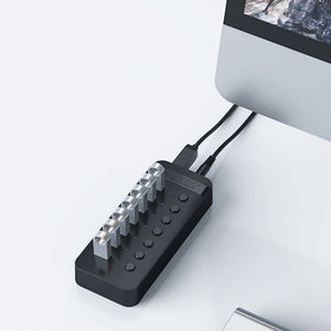 Orico CT2U3-13AB 13x USB-A 3.0 Hub with Switches - Black