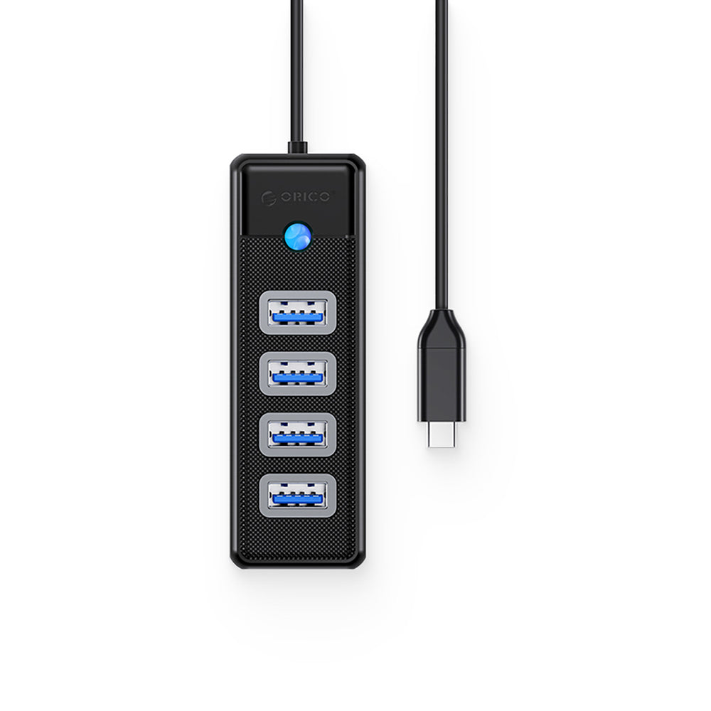 Orico PW4U-C3 USB-C / 4x USB-A 3.0 Hub - Black