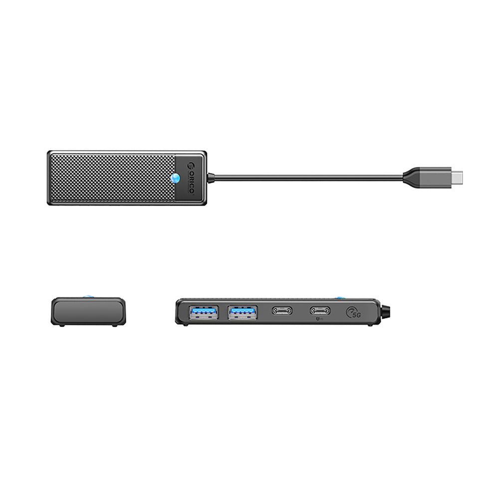 Hub USB-C Orico PAPW2AC-C3 docking station 2x USB-A 3.0 + 2x USB-C 3.0 - black