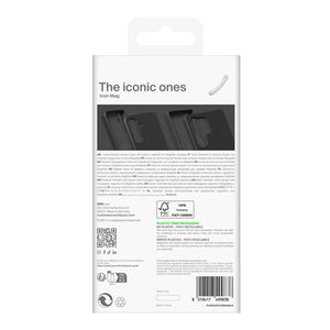 Puro Icon Mag Silicone Case with MagSafe for Samsung Galaxy S25 - Black