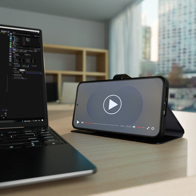 Puro Booklet Case with Flip and Wallet for Samsung Galaxy S25 - Black