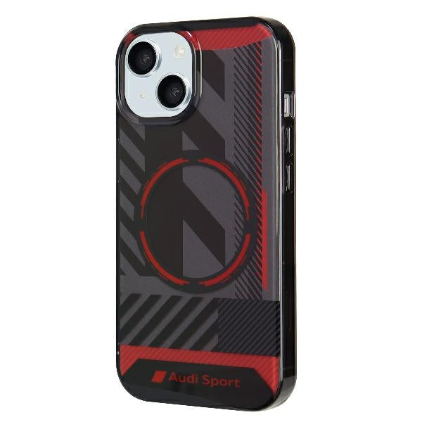 Audi IML Sport MagSafe Case iPhone 15 / 14 / 13 6.1" black/black hardcase AU-IMLMIP15-RSQ/D2-BK