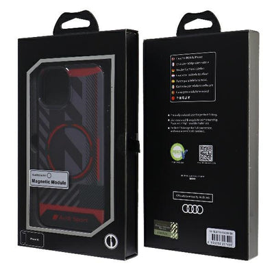 Audi IML Sport MagSafe Case iPhone 15 / 14 / 13 6.1" black/black hardcase AU-IMLMIP15-RSQ/D2-BK