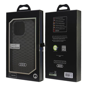 Audi IML Stitching Pattern MagSafe iPhone 16 Pro 6.3" black/black hardcase AU-IMLMIP16P-Q5/D3-BK