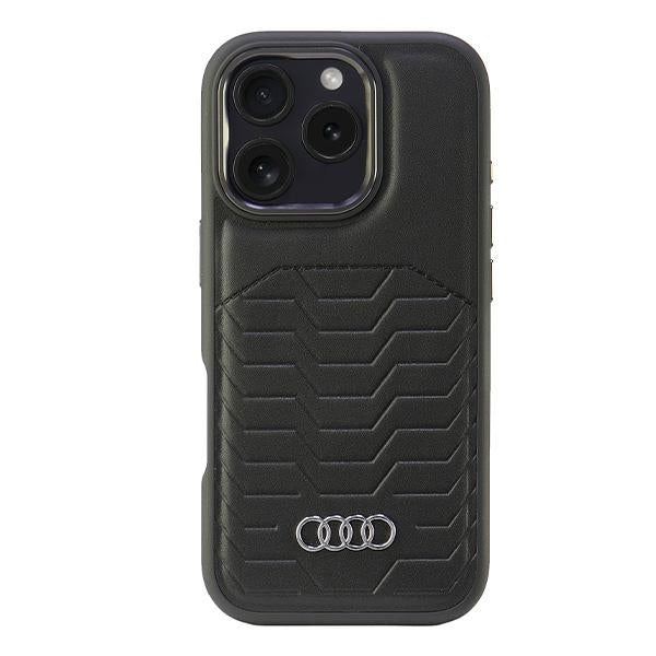 Audi Synthetic Leather MagSafe iPhone 16 Pro 6.3" black/black hardcase AU-TPUPCMIP16P-GT/D3-BK